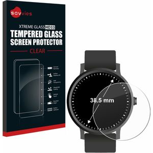 Savvies - Glas Screenprotector voor Horloges (Rond, ø: 38.5 mm) - Gehard Beschermglas 9H