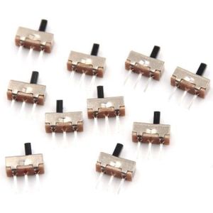 Schuifschakelaar on-off Slide Switch SS12D00 3pin 10 stuks geschikt voor arduino