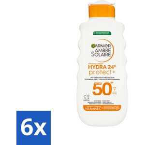 Garnier - Ambre Solaire - Zonnebrandcrème - Hydra 24H Protect - SPF 50+ - 175 ml - Voordeelverpakking - 6 stuks