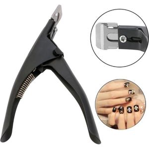 Handige Nagelknipper voor kunstnagels - Nepnagels knipper- Manicure - Zwart