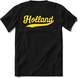 Nederland - Geel - T-Shirt Heren / Dames  - Nederland / Holland / Koningsdag Souvenirs Cadeau Shirt - grappige Spreuken, Zinnen en Teksten. Maat L