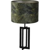 Light & Living Tafellamp Mace/Amazone - Zwart/Groen - Ø30x56cm -