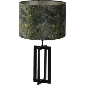 Light & Living Tafellamp Mace/Amazone - Zwart/Groen - Ø30x56cm -