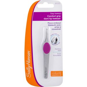 Sally Hansen - 81035 Comfort Grip Slant Tip Tweezer Tweezers with slanted tip and comfortable grip -