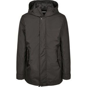 Long Jacket: Hooded zwart