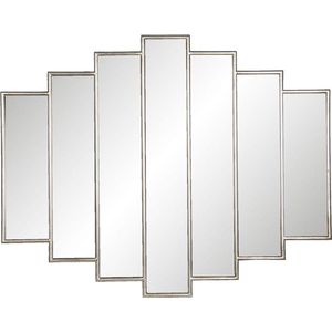 Clayre & Eef Spiegel 80x100 cm Zilverkleurig Kunststof Rechthoek Grote Spiegel