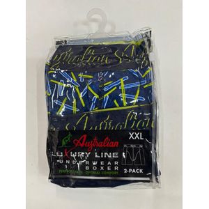 2 stuks Australian Boxershort- Geel Blauw -S