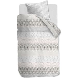 Zachte Katoen Eenpersoons Dekbedovertrek Meysa Naturel | 140x200/220 | Fijn Geweven | Ademend En Soepel