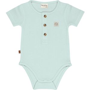 Frogs and Dogs - Wafel Romper SS | Cloud Blue - Katoen - Maat 74