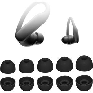 Allecto Plus - Vervangende Oordopjes voor Draadloze Oortjes (XL/L/M/S/XS, Zwart, Siliconen)