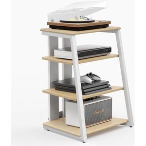 Goodivery® - Platenspeler Kast - Platenspeler Meubel - Lp Kast - Vinyl Kast - met Verstelbaar Plankje - 52x61x78cm - Natuurlijk