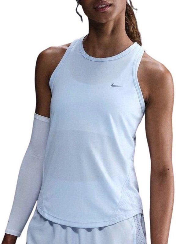 Nike - Tempo - Hardlooptanktop - Blauw - Dri-FIT Technologie, 100% Polyester