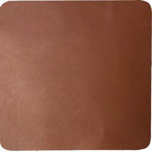 Xapron leren onderzetters vierkant - kleur Cognac (lichtbruin) - 4 stuks