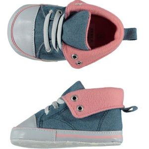 Baby Sneakerschoentjes | Jeansblauw Roze Maat 20/21