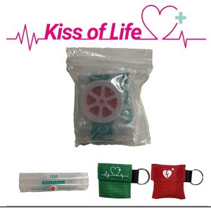 Kiss of Life sleutelhanger NAVULLING | Geschikt voor etui van 5 x 5 cm | Voorkom verspilling | Reanimatiemasker | CPR masker | Beademingsdoekje
