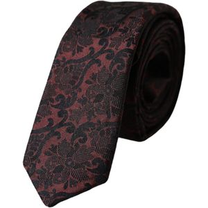 Floral Silk Necktie - Maroon Ties