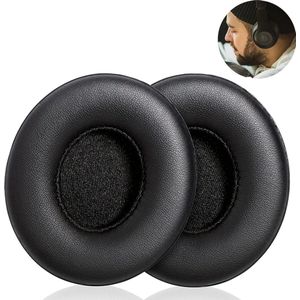 Vervangende oorkussens Geschikt voor de draadloze Beats Solo 2 en Solo 3 on-ear hoofdtelefoon, gemaakt van zacht proteïneleer (zwart).