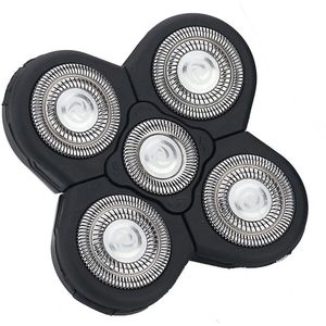 Manuele Elektrische Scheermes Accessoires | 5 - in - 1 Verwisselbare Floating Waterdichte Bladen - Koppen (Zwart, 1 Stuk)