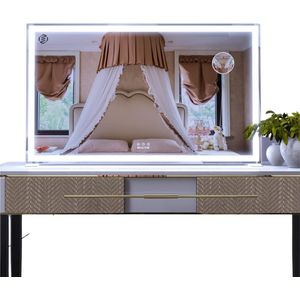 Equivera Hollywood Spiegel Met Verlichting - Make Up Spiegel - Hollywood Spiegel - Hollywood Mirror - Visagie Spiegel