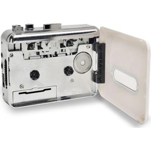 Draagbare bandrecorder - helder stereogeluid - automatische terugspoelfunctie - 35 mm koptelefoonaansluiting - Vintage stijl - transparante ABS-behuizing - Geschikt om naar woorden te luisteren .