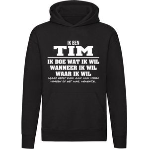 Tim | verjaardagkado | verjaardag kado | cadeau | grappig | jarig | Unisex | Trui | Sweater | Hoodie | Capuchon | Zwart