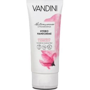 VANDINI Handcrème Hydro | 1x 75 ml - Geur van magnoliabloesem en amandelmelk | Veganistisch
