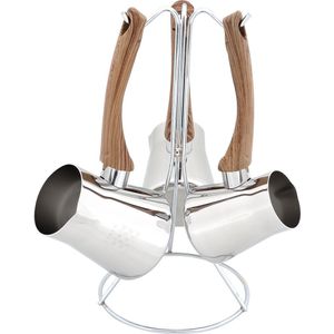 Serenk Definition Koffiepot - Turkse Koffiemaker - Smeltpan - Melkverwarmer - Melkschuimer - RVS - 3 stuks