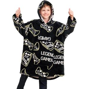 Hoodie voor Kinderen en Jongeren, Oversized Deken met Capuchon voor Tieners