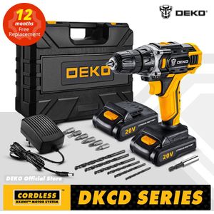 Accuboormachine - DKCD serie - 20v - Lithium-Ion Batterij - Wireless Power - boormachine - geel - draagkoffer -