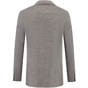 GENTS - Colbert linnenstructuur - Polyblend - Bruin - Maat 46/M