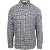 Gant Overhemd Twill Gingham Navy - Maat XL - Heren - Overhemden Casual