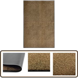 vidaXL Wasbare Deurmat 120x180cm - Bruin Deurkast - Deurmat - Vloerkleden - Interieurdecoratie - Wasbare Deurmat