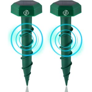 Equivera Mollenverjager - Mollenverjager op Zonne Energie - Solar Mollenverjager - Ongedierte Verjager - Mollenbestrijding - Mollenbestrijder - Mollen Verjager