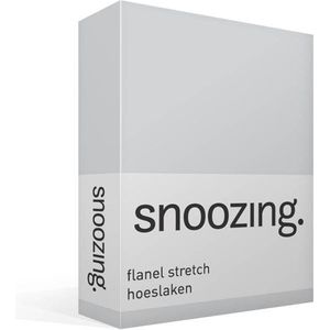 Snoozing stretch flanel hoeslaken - Extra breed - Grijs