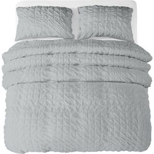 Zensation Metz - Dekbedovertrek - Grijs - 240x200/220 + 2 Kussenslopen 60x70 - Lits-Jumeaux