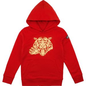 Most Hunted-kinder hoodie-tijger-rood-goud maat 110-116