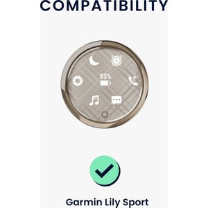 kwmobile 2x armband geschikt voor Garmin Lily Sport - Bandjes voor fitnesstracker in zwart / donkergroen