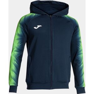 Men' sweatshirt joma elite ix zip-up navy-fluor green