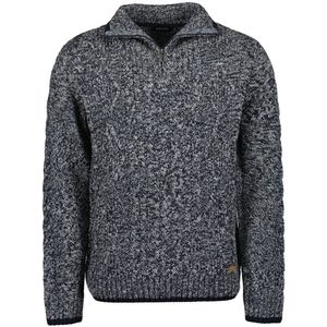 Blue Seven - Trui 376495 navy gemeleerd schipperstrui - maat M