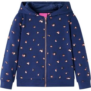 vidaXL - Kindervest - met - capuchon - 116 - marineblauw