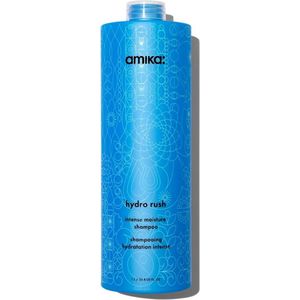 Amika Hydrorush Hydrating Shampoo 1000ml - Normale shampoo vrouwen - Voor Alle haartypes