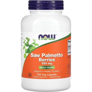 Now Foods - Zegepalm Bessen - 550 mg - 250 Plantaardige Capsules