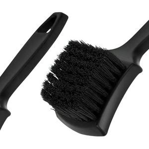 2 STKS Tire Cleaning Brush, Exterieur Wiel Borstel Band Cleaner met Ergonomische Gebogen Handvat voor het Reinigen van Banden