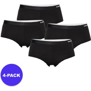 Apollo (Sports) - Dames Hipster Bamboe - Zwart- Maat S - 4-Pack - Voordeelpakket