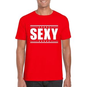 Sexy t-shirt rood heren S