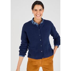 Damart - Gebreid opengewerkt Thermolactyl vest - Blauw - M