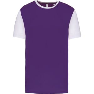 Tweekleurig herenshirt jersey met korte mouwen 'Proact' Purple/White - 3XL