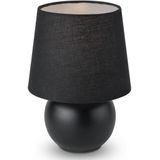 Home Sweet Home - Moderne tafellamp Isla - Zwart - 16/16/23cm - bedlampje - geschikt voor E14 LED lichtbron