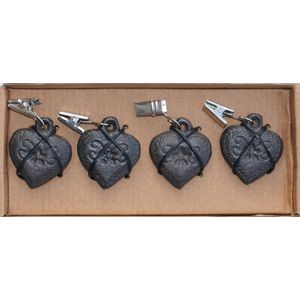 tafelkleedgewichtjes hartjes set van 4 stuks Clayre&Eef