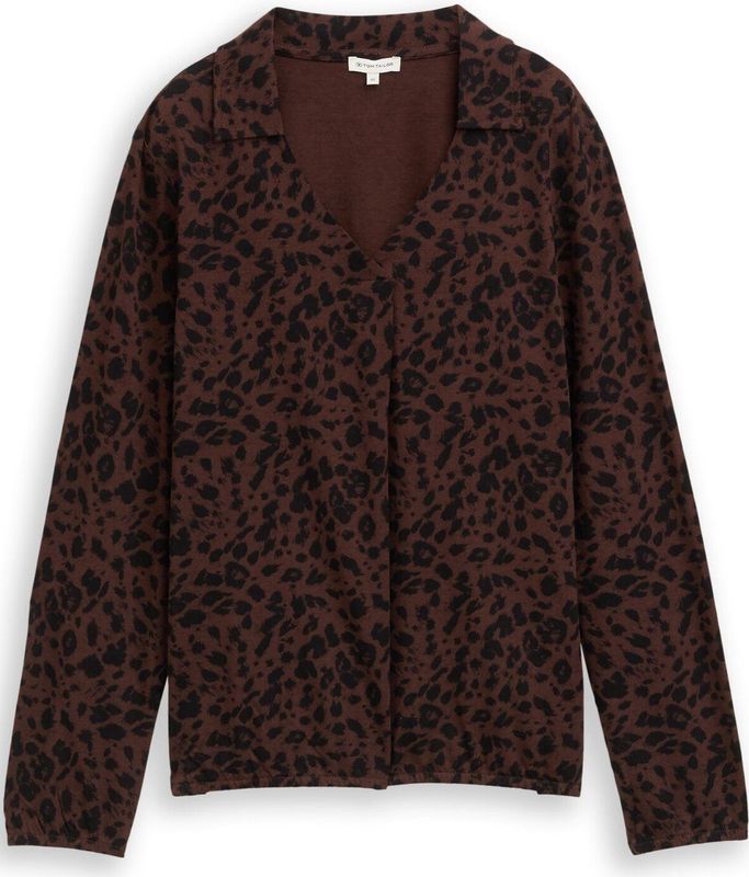 Tom Tailor Shirt met lange mouwen en polokraag